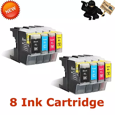 2 SET FOR 8 PK LC-75XL C/M/Y/K Ink Cartridges For Brother MFCJ430w MFCJ825DW • $13.09