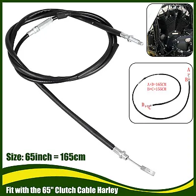 65  165cm Black Clutch Cable Wire Line For Harley Sportster 883 Hugger XLH883 • $22.78