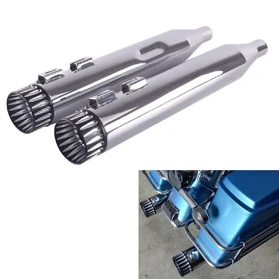 SHARKROAD 4.0 Slip Ons Mufflers Exhaust For Harley Touring 95-16 Nice Sound • $239.99