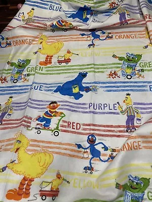 Chatham 1980's Sesame Street Colors Twin Blanket Muppets Made In USA New  • £21.20