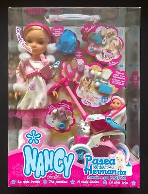 Famosa Nancy Walking With Her Little Sister Dolls Spanish Packaging New • £60