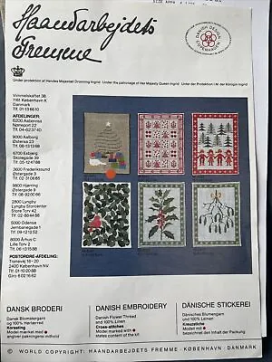 Haandarbejdets Fremme Kit Danish Flower Thread. 100% Linen Christmas  • $27.99