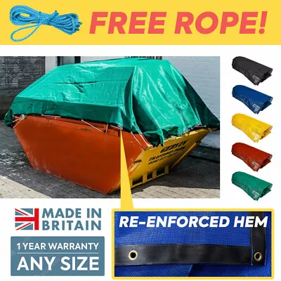 £1.99 • Buy Heavy Duty Skip Net Covers All Sizes + Custom Sizes Made To Measure ✅ Free Rope❗