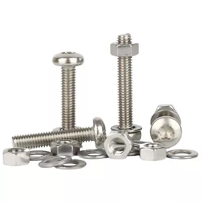 M2 M2.5 M3 Torx Pan Head Machine Screws With Nuts & Washers A2 Stainless Steel • £19.25