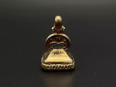 Victorian Gilt Metal Intaglio Fob Seal • £60