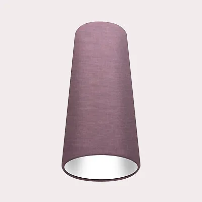 £54 • Buy Lampshade Mauve Textured 100% Linen Cone Tapered Conical Light Shade