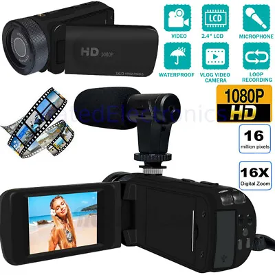 $51.49 • Buy HD 1080p Digital Video Camera YouTube Live Stream Vlogging Recorder Microphone