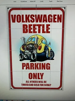 Volkswagen Beetle - Classic Volkswagen Beetle Parking Only Sign • $15.95