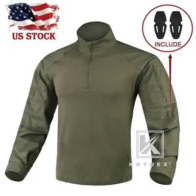 KRYDEX G4 Combat Shirt Tops Army Uniform With Tactical Elbow Pads Ranger Green • $49.95