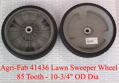 Set Of 2 41436 Craftsman Agri-Fab Tow-Behind Lawn Sweeper Wheel 85 Teeth Tooth  • $49.95