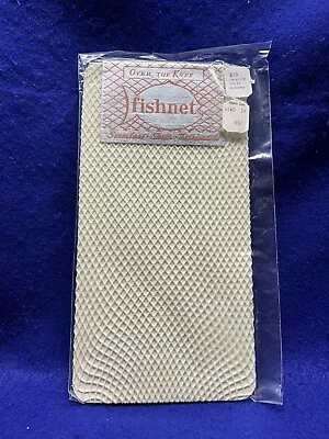 Vintage New In Pk One Pair White Color Fishnet Seamless Stockings Over The Knee • $9.95