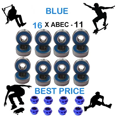 Abec 11 Wheel Bearing Spacers Skateboard Scooter Quad Inline Roller Skate 5 7 9 • £3.99