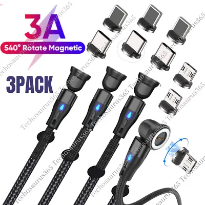 540° Rotate Magnetic Phone Charger Charging Cable For Micro USB/Type C/ IPhone • $16.95