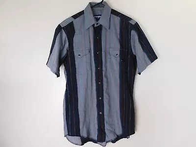 Vintage Wrangler Cowboy Cut Shirt Adult 15 Short Sleeve Western Color USA Made • $33.06