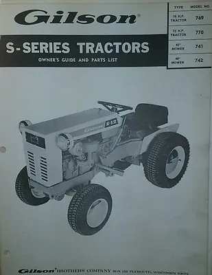 $127.51 • Buy Gilson Ward Lawn Garden Tractor & Implements Owner & Parts (2 Manual S) Squire