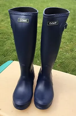 Cotswold Knee High Wellies Sandringham Navy Festival Ladies UK Sz 5 Eu38 • £20