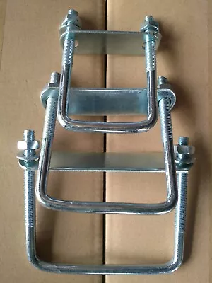 4 U Bolts Bolt Brackets Plate Steps Ladder Van Roof Hook 120w X60x10 Mm UBS-120A • £11.95