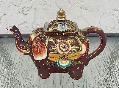 Vintage Porcelain Elephant Teapot Japan Hand Painted  • $75