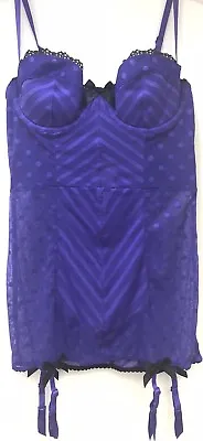Victoria's Secret Purple Merry Widow Underwired Shapewear Suspenders 34C • $43.50
