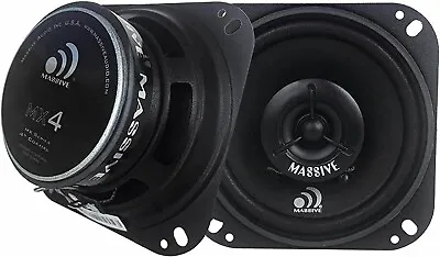 Pair Massive Audio MX4 150 Watt 4  2-Way Coaxial Car Audio Speakers W/ Grilles • $35.98