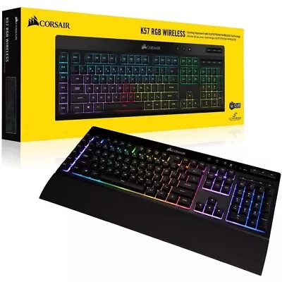 Corsair K57 RGB Wireless Keyboard With SLIPSTREAM Technology CAPELLIX LEDs • $193