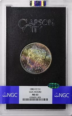 1883 CC Carson City GSA Morgan NGC MS63 CAC Rainbow Toned Incredibe Color • $2500