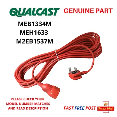 QUALCAST M2EB1537M Lawnmower Plug In Mains Power Cable Lead 10 Meter FAST POST • £25.75