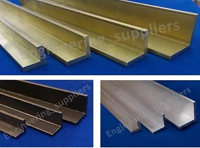 £3.85 • Buy Aluminium Brass & Mild Steel Equal L Angle 1/2 , 5/8 , 3/4  & 1  Various Length