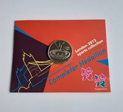 London 2012 Olympic Games 50p OFFICIAL COMPLETER MEDALLION Rare BUNC Pack • £63.95