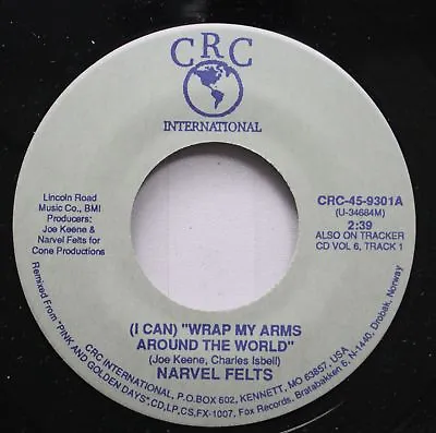 Rare Country Norway 45 Narvel Felts - (I Can)  Wrap My Arms Around The World  / • $8