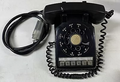 Bell System Western Electric Multi Line 6 Button Rotary Dial Black Telephone G1 • $50