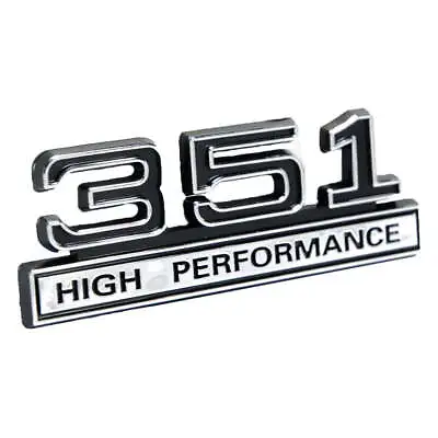 351 Windsor Cleveland 5.8 Liter High Performance Emblem Logo In Black & Chrome • $13.22