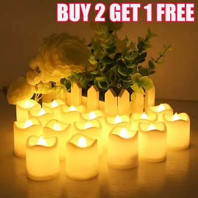 24PCS Led Tea Lights Candles LED FLAMELESS Battery Operated Valentines Gifts UK • £5.99