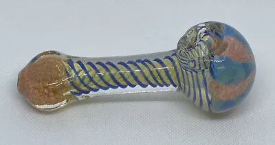 4.5'' Silver Fumed Frit Color Changing Spiral Vortex Tobacco Smoking Glass Pipe • $19.99