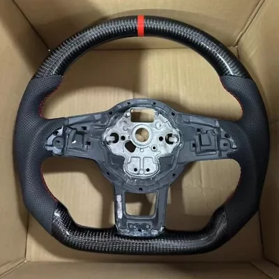 Carbon Fiber Flat Sport Steering Wheel For 2013-2020 For VW Golf GTI Golf R • $369.99