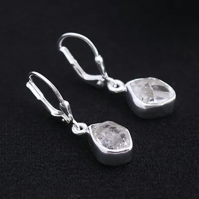 Natural Herkimer Diamond Sterling Silver Antique Jewelry Hook Earring • $20.99