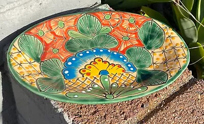 Talavera Mexican Pottery Serving Dish Bowl 9.75  Excellent Condition Barely Used • $9.99