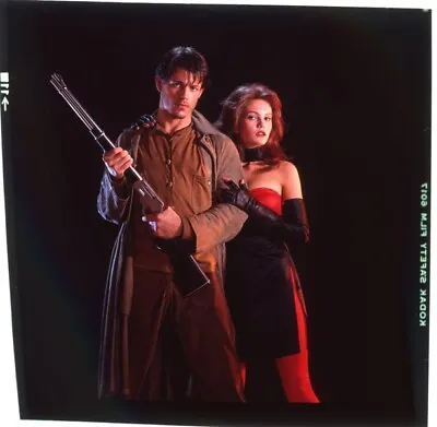 Streets Of Fire Diane Lane Michael Pare Rifle Pose Original 2 1/4 Transparency • $49.99