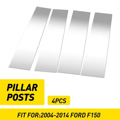 4x Chrome Pillar Post Door Window Trim For Ford F150 04-14 F-150 Super Cab Crew • $15.50