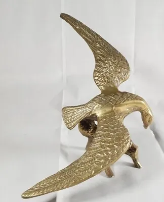 Vintage Large Brass Eagle On A Branch Sculpture 11  Wingspan • £9.87