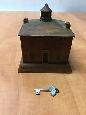 Vintage Indiana Old Capital Bank Metal Coin Bank Historical Building  Souvenir • $34.99