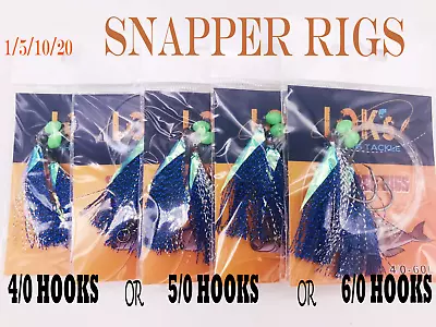 $25.99 • Buy 10x/20x Snapper Snatcher Flasher Rigs Circle Hook Paternoster Lumo Striker