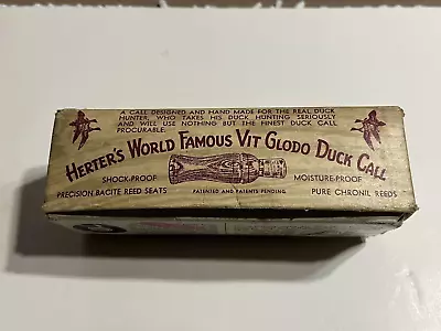 $75 • Buy Herter's World Famous VIT Glodo Duck Call C-283 W/Box Instructions Leather Bag