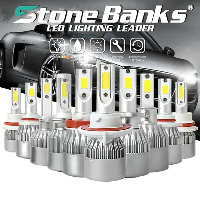 H1 H3 H4 H7 H11 H8 H9 H13 9004 9005 9006 LED Headlight High Low Beam Bulbs Kit • $7.19