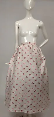 Victorian 19th C Apple Print Cotton Bustle Skirt • $214.14