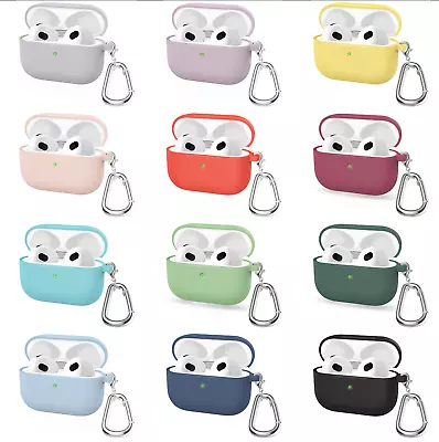 Premium Silicone Case With PREMIUM HOOK Compatible With Airpods Gen 3 • $5.29