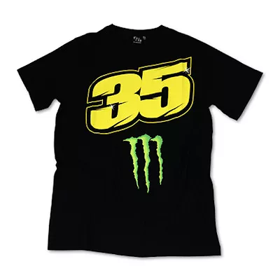 New Official Cal Crutchlow 35 Monster Black TShirt - CCM TS MON 04 • £19.99