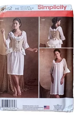 SIMPLICITY 8162 Historical 18th CENTURY UNDERGARMENTS Sewing Pattern Sizes 6-14 • £5
