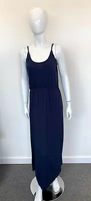 M&S  Dress Jersey Long Navy Side Split Adjustable Straps Sizes 8-24  UHQ001 NG • £10.50