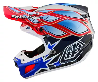 2024 Troy Lee Designs Tld Se5 Carbon Helmet Wings Navy New Motocross Mx Mtb Quad • £549.95